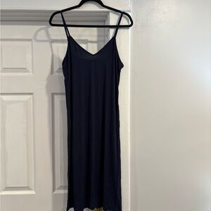 Navy Blue Spaghetti Strap Dress